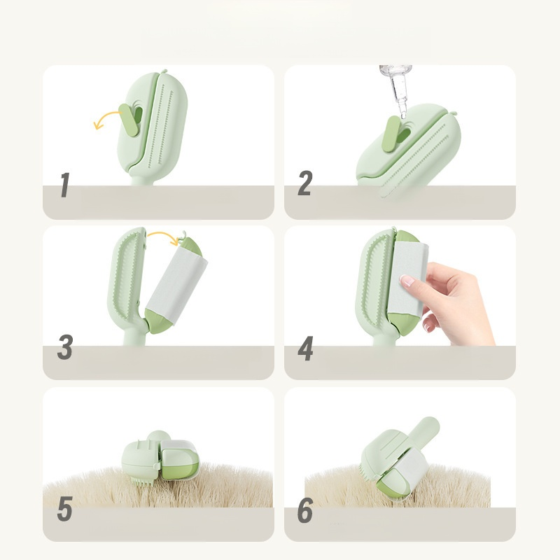 세척 가능한 애완견 털 제거 빗