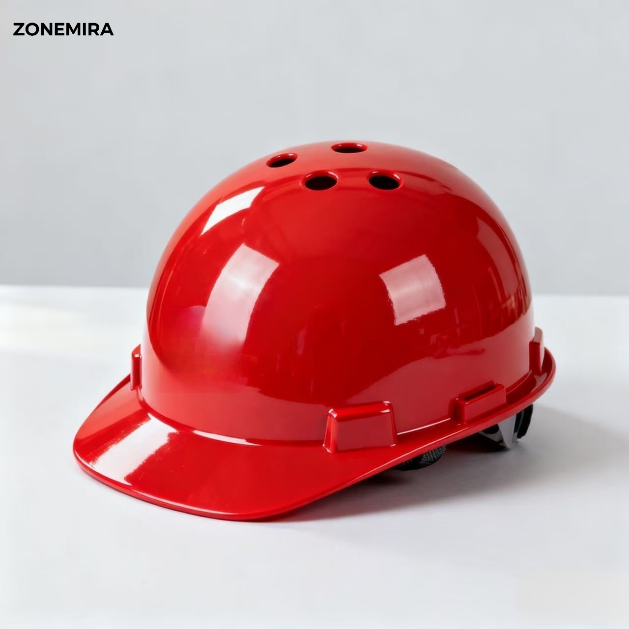 国家規格準拠の厚手通気性建設ヘルメット正面画像