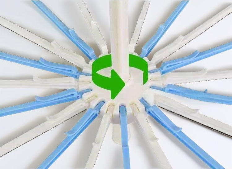 360度旋轉防風毛巾架操作示範