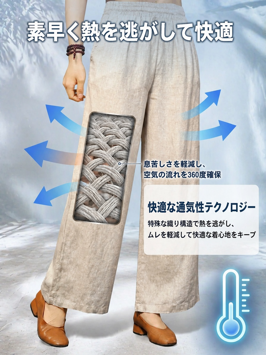 女性用ワイドレッグパンツ春夏新作