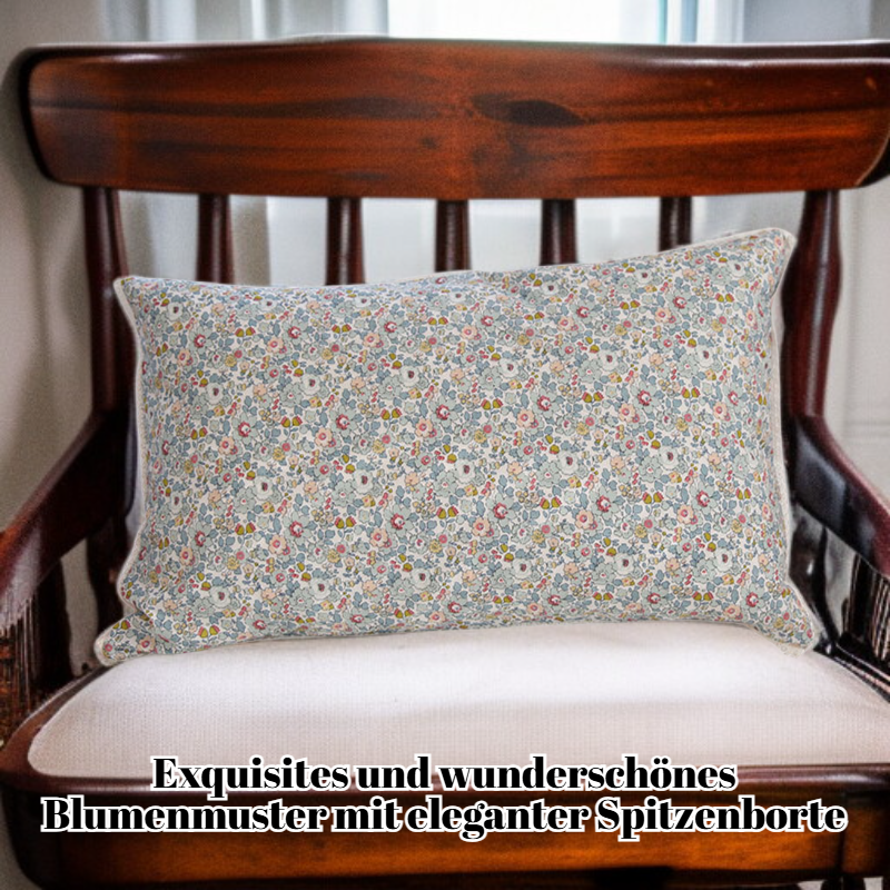 Kissenbezug aus Baumwolle mit Blumenmuster