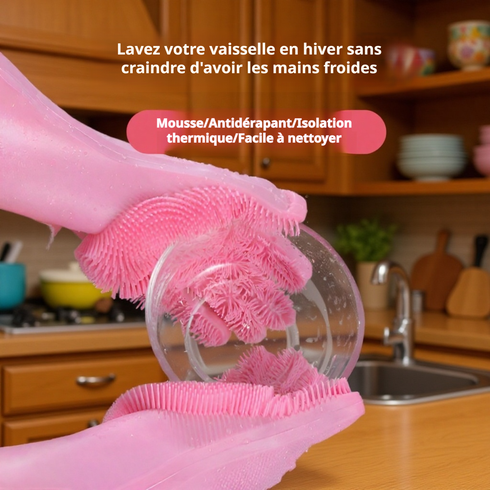 Gants en silicone résistants pour la vaisselle