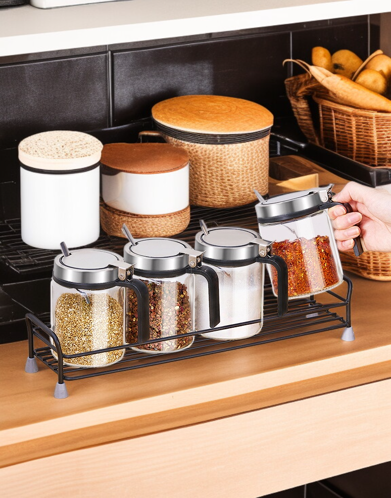 방습 설계로 양념을 오래 보관하는 유리통