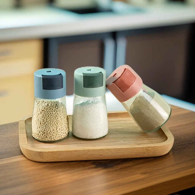 가정용 유리 양념통 세트 밀폐 압식 방습 주방 양념병