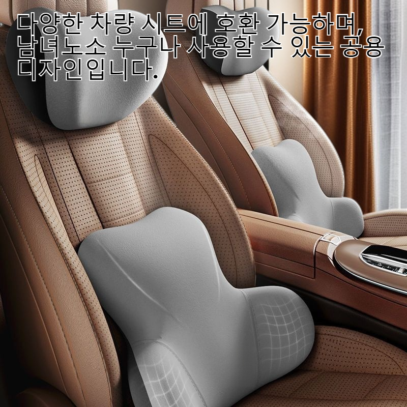 차량용 다기능 목베개 허리쿠션 목 허리 보호 쿠션