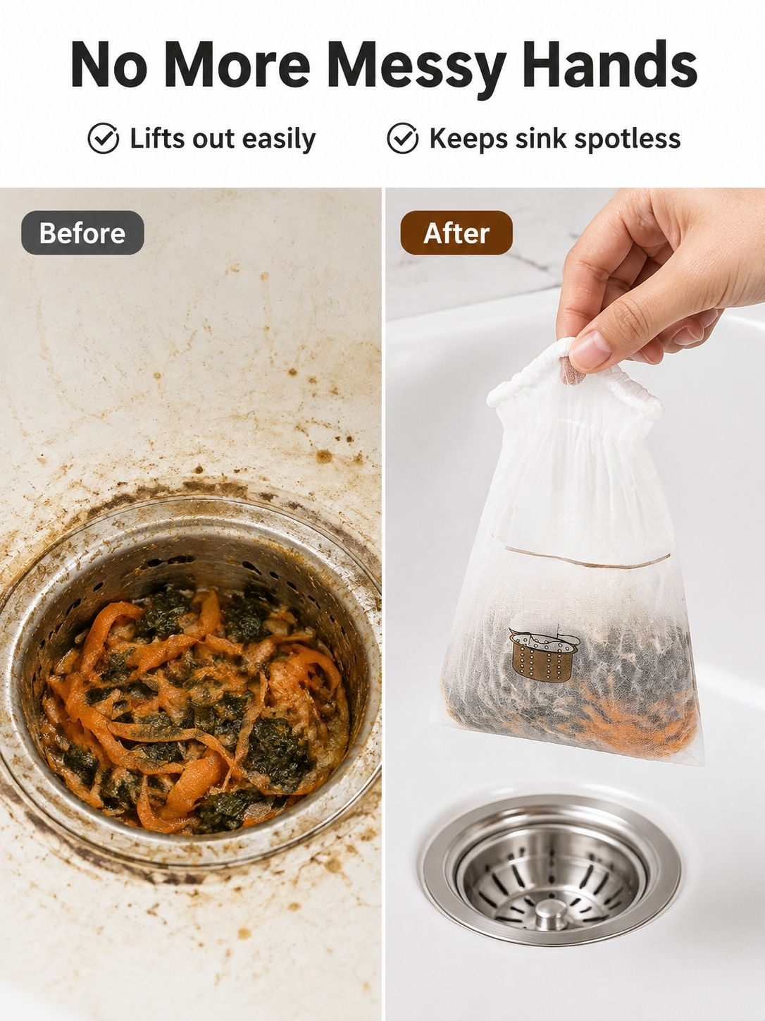 Disposable Kitchen Sink Filter for Anti-Clogging Protection