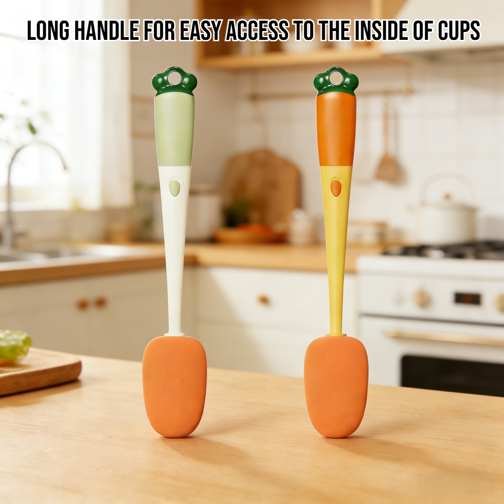 Long-handled multi-functional cup brush
