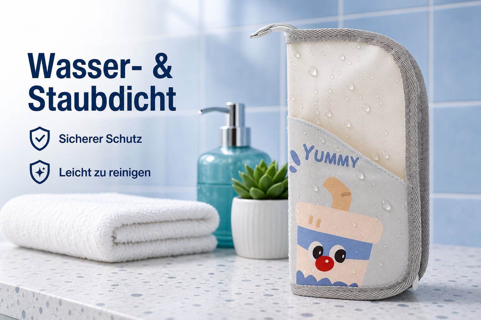 Multifunktionale Reise-Kosmetiktasche für Make-up-Pinsel, tragbare Waschtasche