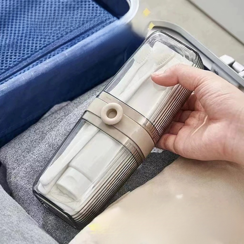 Caja portátil para cepillo de dientes y jabón