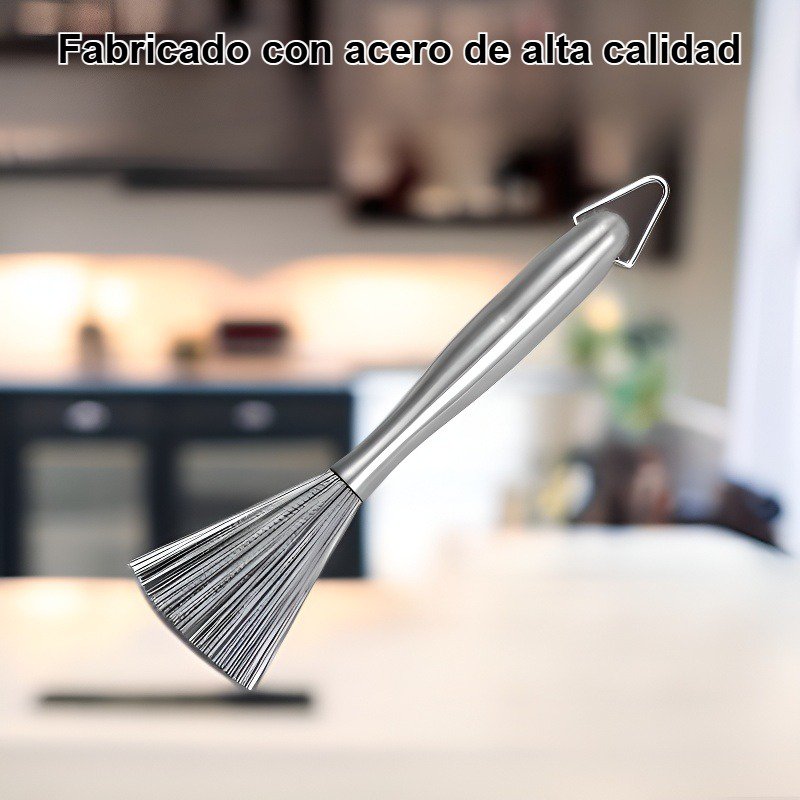 Cepillo de alambre de acero sin pelusa para uso doméstico en la cocina