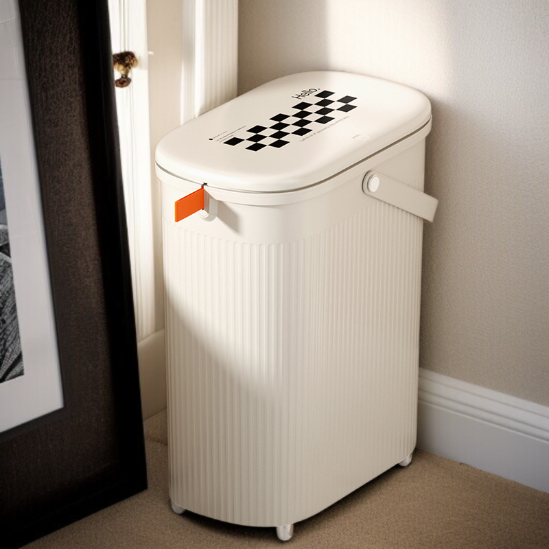 Large Capacity Trash Can for Kitchen and Bathroom, Automatic Packing, Clip-on Design