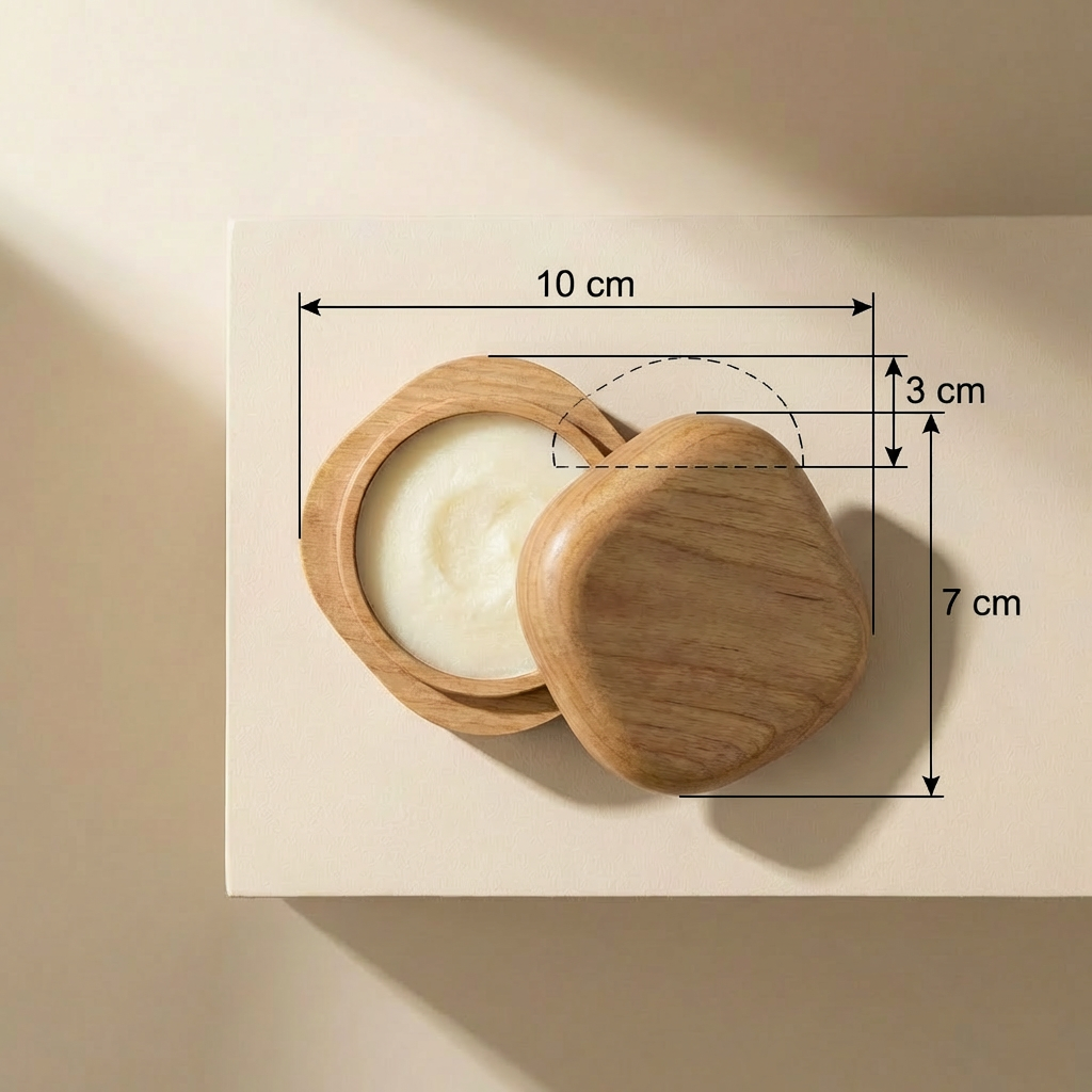 Close-up of solid perfume balm texture