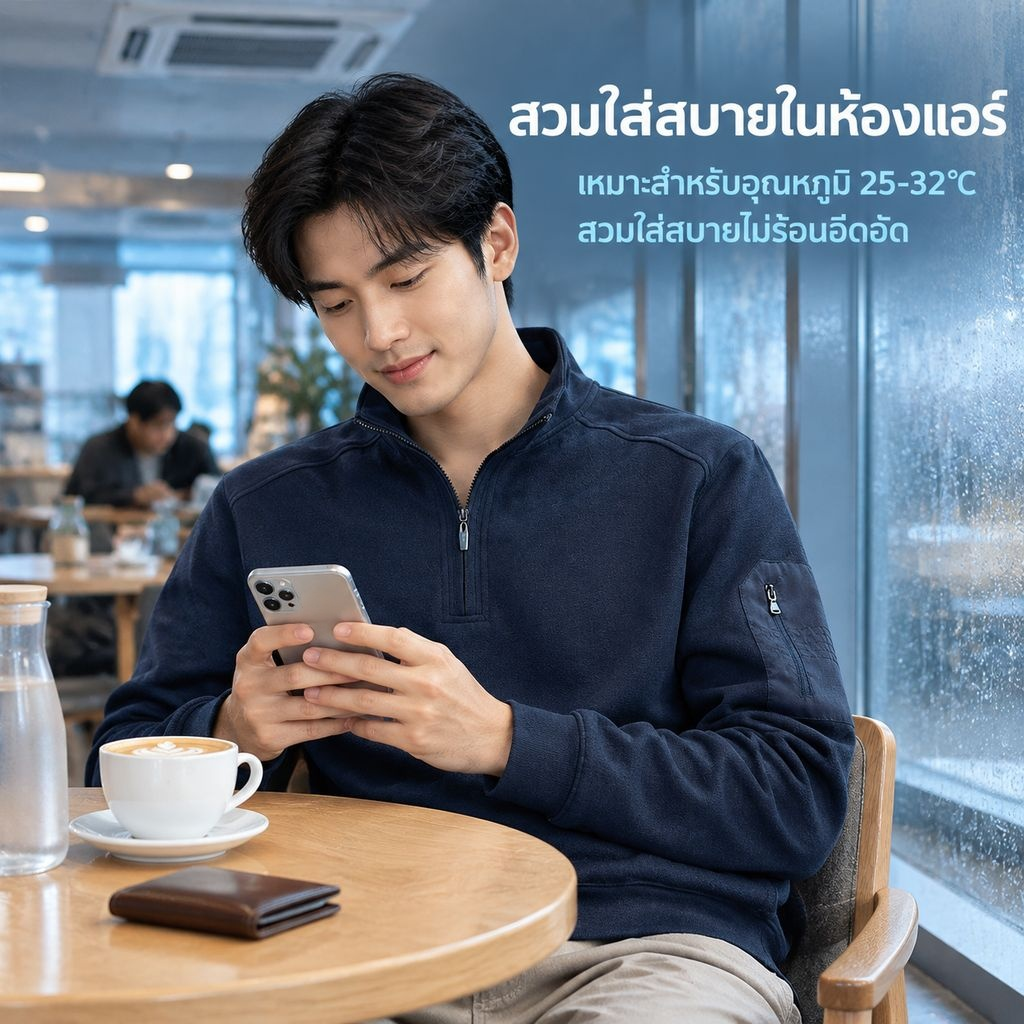 เสื้อสเวตเตอร์ลำลองสไตล์ญี่ปุ่นสำหรับผู้ชาย ฤดูใบไม้ผลิ/ฤดูใบไม้ร่วง