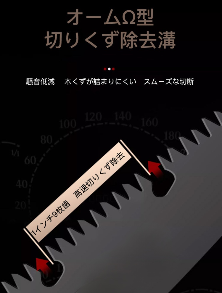 [プロも納得の切れ味]折りたたみ式のこぎり、5秒で50cmの丸太を切断可能