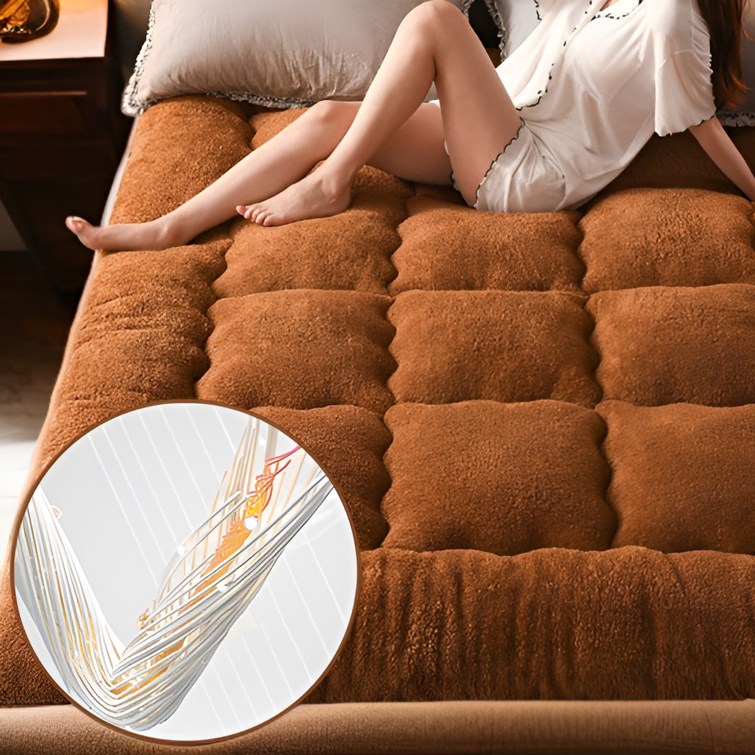 강화 보온 업그레이드 스웨이드 매트리스