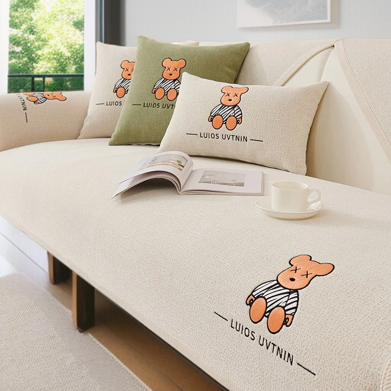 샤닐 소파 패드 커버 미끄럼 방지 방석 등받이 컴포트 소파 패드 커버 패드