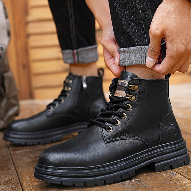 남성 클래식 가죽 워커 부츠