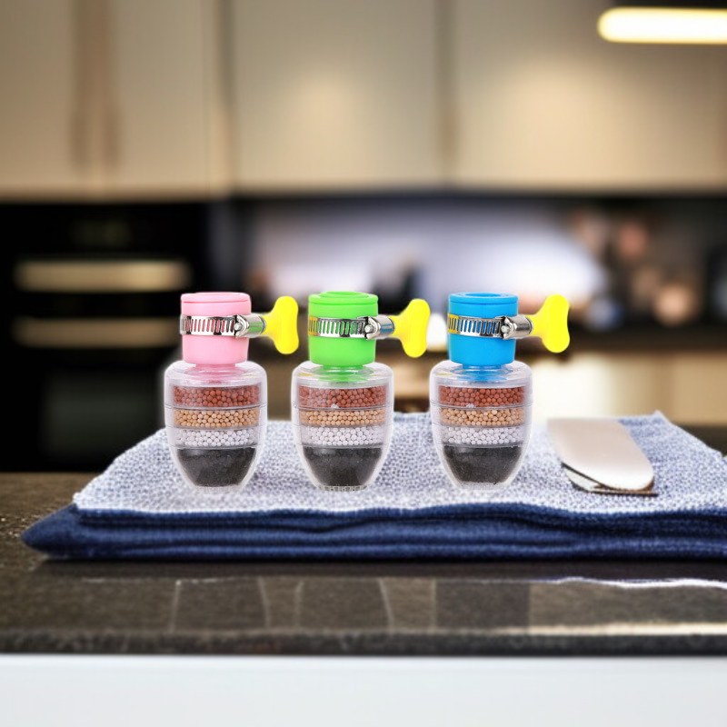 蛇口取付型浄水器 6層フィルターで水道水の汚染物質を徹底除去