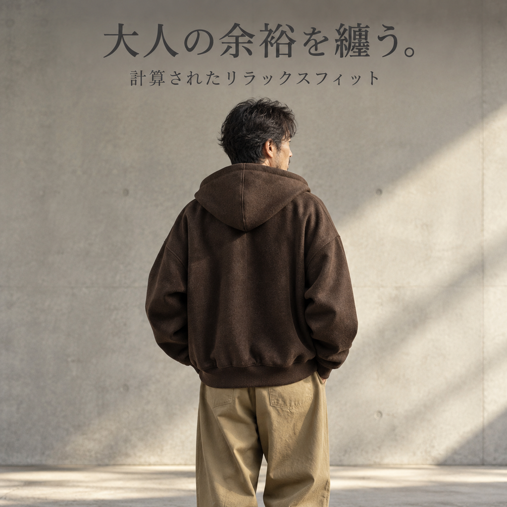 日系復古スタイルウールフードジャケットコート メンズ 春秋冬