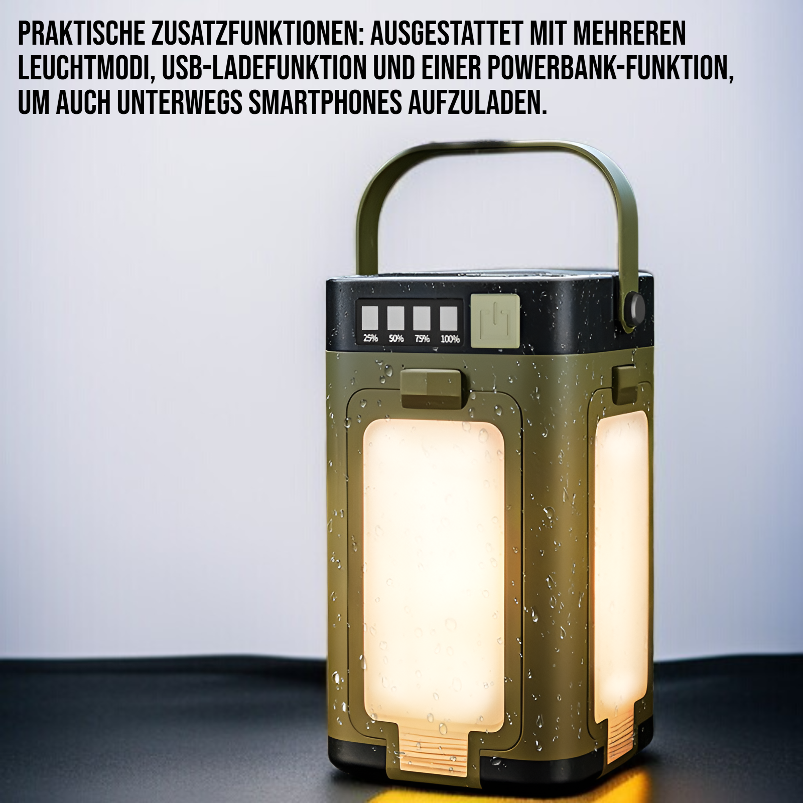 Multifunktionale Outdoor-Solar-Camping-Leuchte für Camping