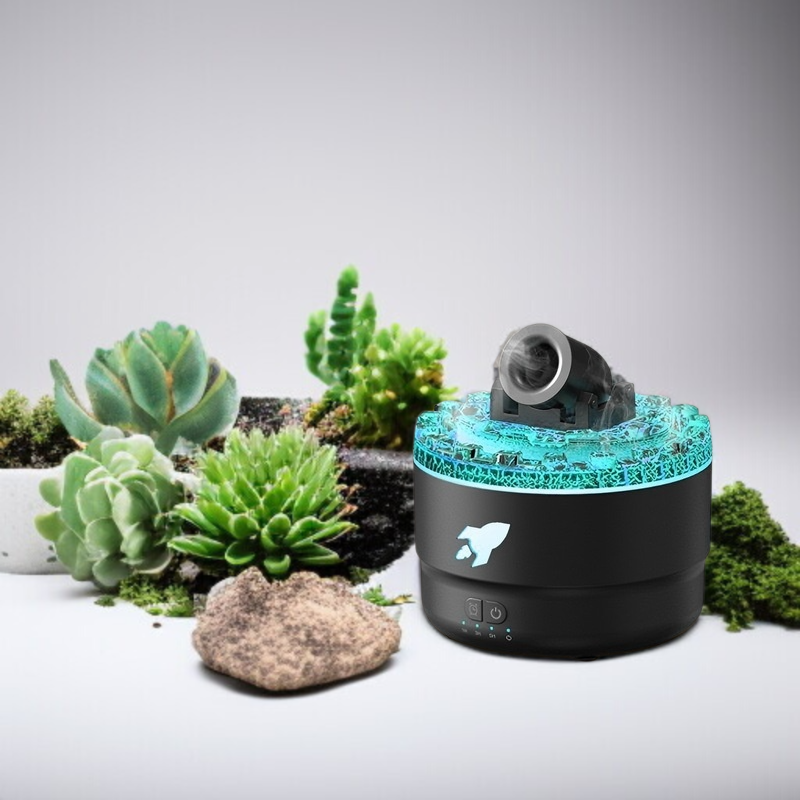 가정용 화염 가습기 크랙 무드등 디퓨저 향료기 칠색포대 아날로그 가습기