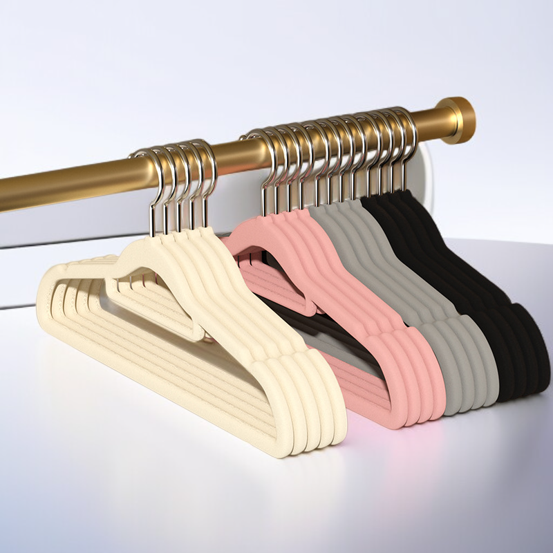 Gancho para ropa antideslizante de terciopelo sin marcas para uso doméstico