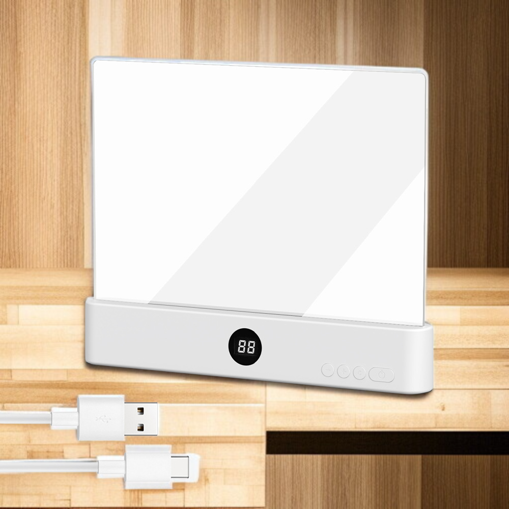 LED rechargeable tri-color stepless dimming tablet reading light