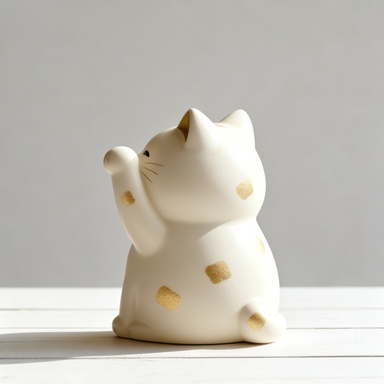 縁起の良い招き猫オブジェ