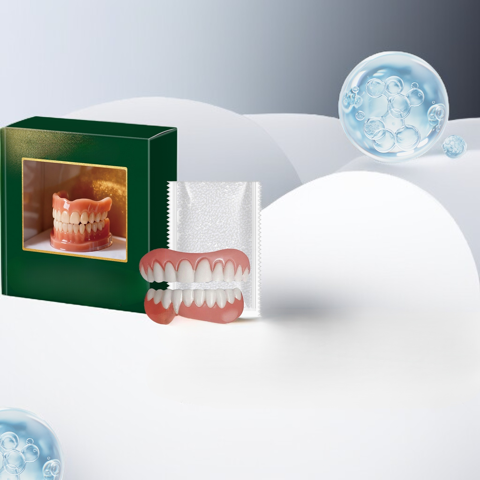 Kit de ajuste de dentaduras Fameco con materiales cómodos