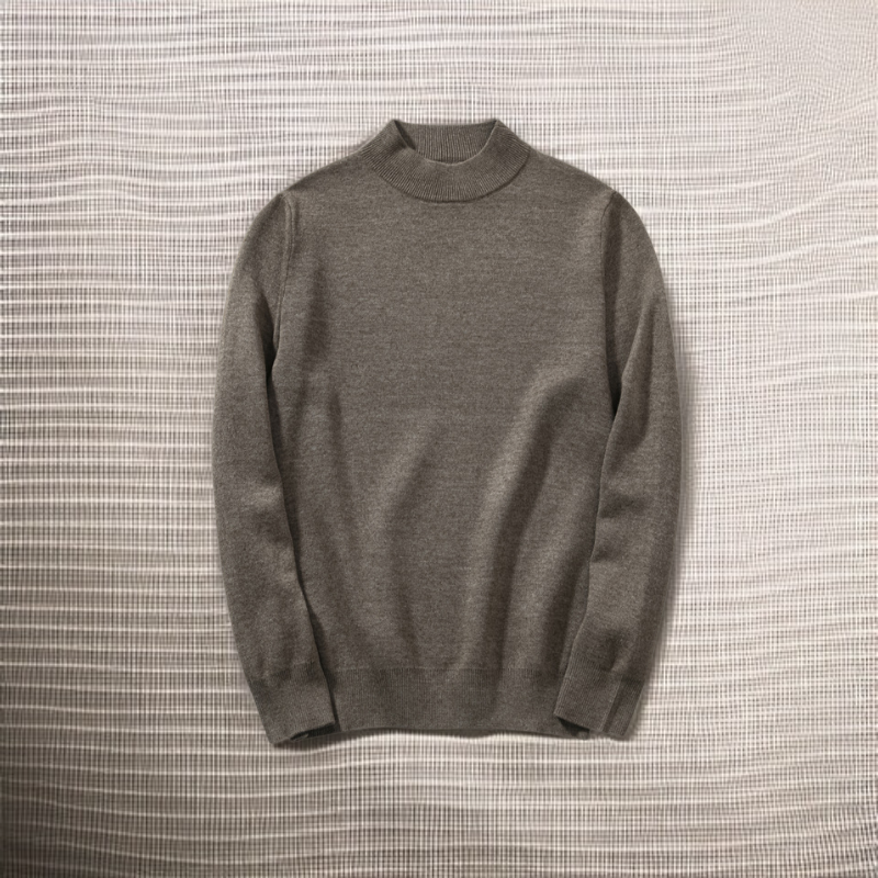 크루넥 단색 스웨터