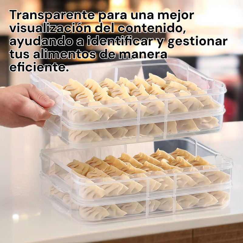 Caja de almacenamiento para congelador, apta para alimentos