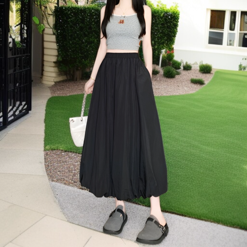 ポケット付きバルーンスカートのディテール