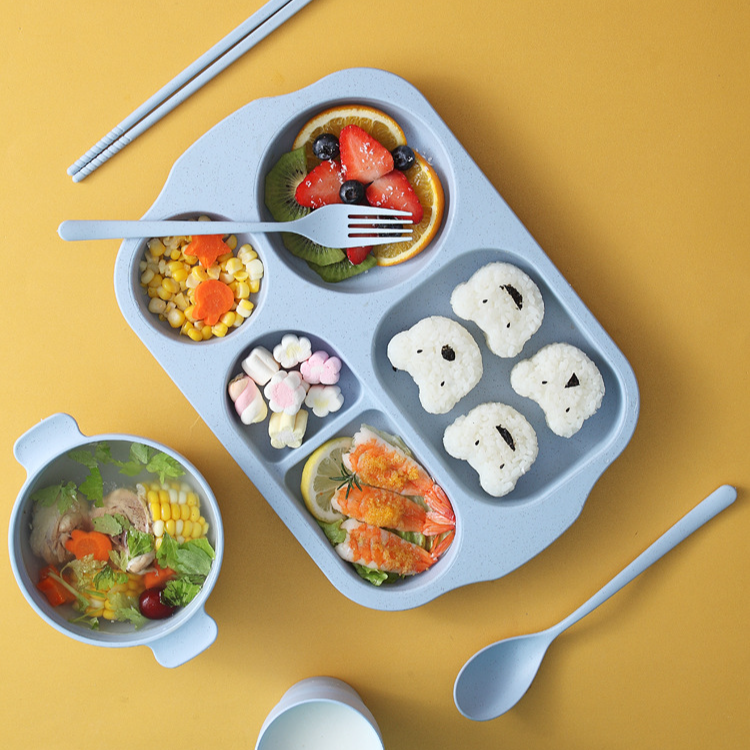 밀짚 어린이 식기 6종 세트