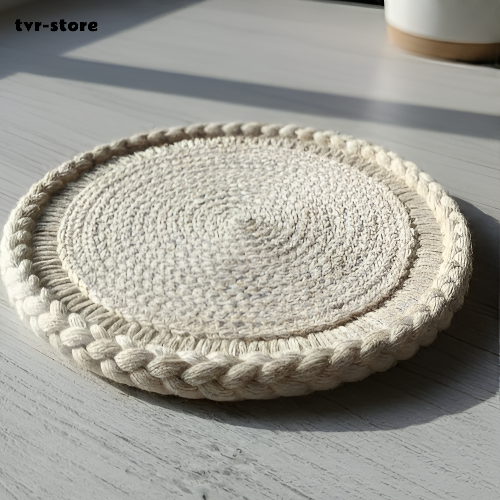 Vintage hand-woven absorbent coasters (5 pack)