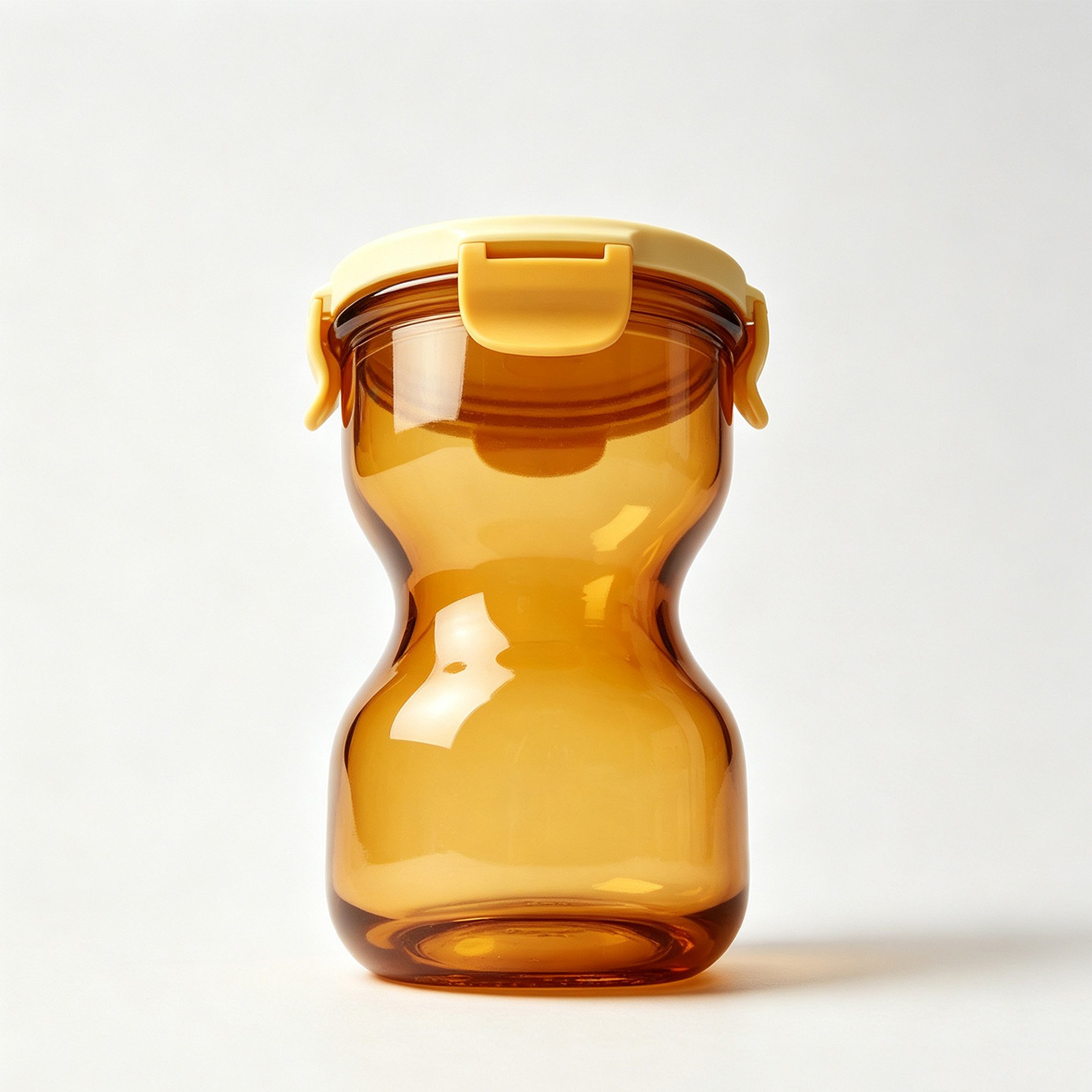 Amber sealed glass jar