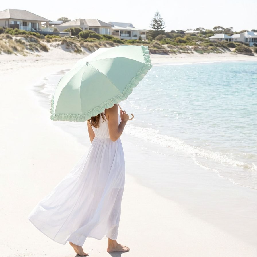 高級感あるゴールドフックが映える日傘