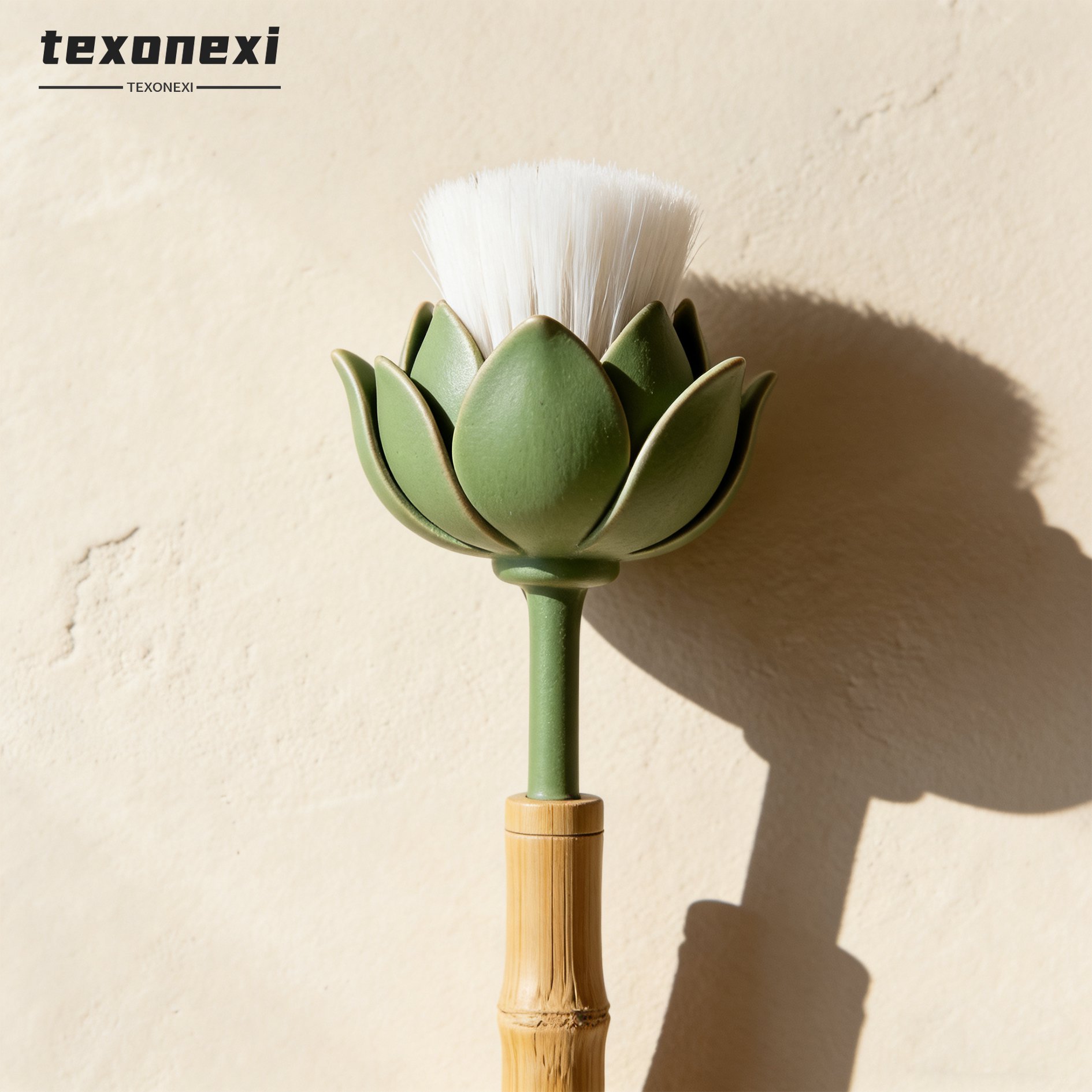 แปรงถ้วยขนนุ่มซิลิโคนด้ามจับยาว