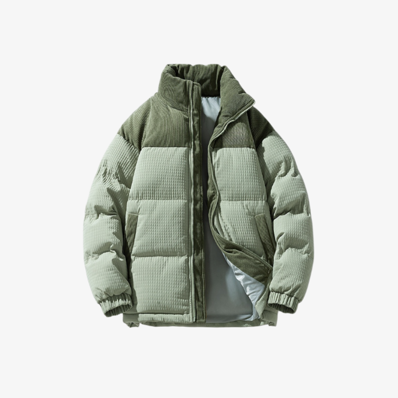 베이커리 패션 프린트 패딩 착용샷