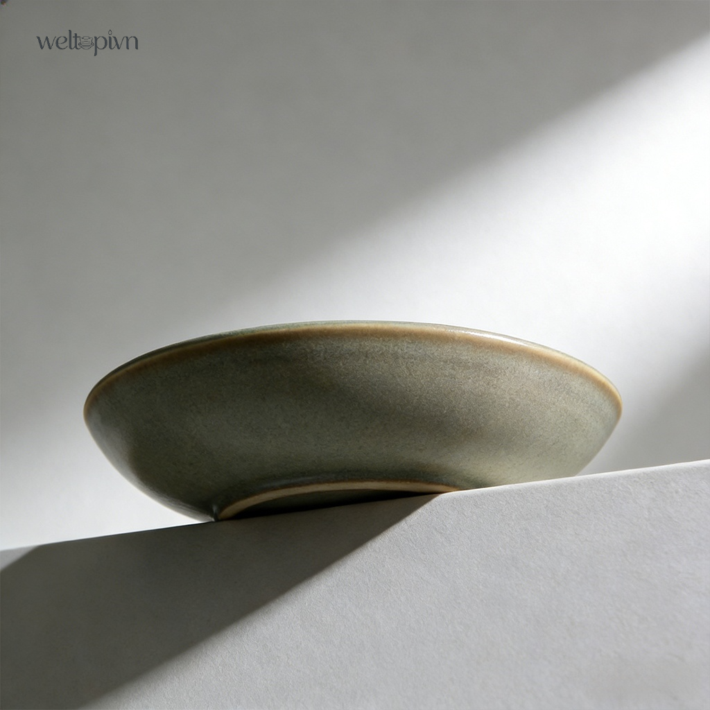 ชามและจานเซรามิกเคลือบใต้เคลือบ (5 ชิ้น)