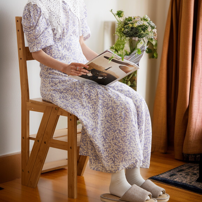 Taburete decorativo de madera para comedor
