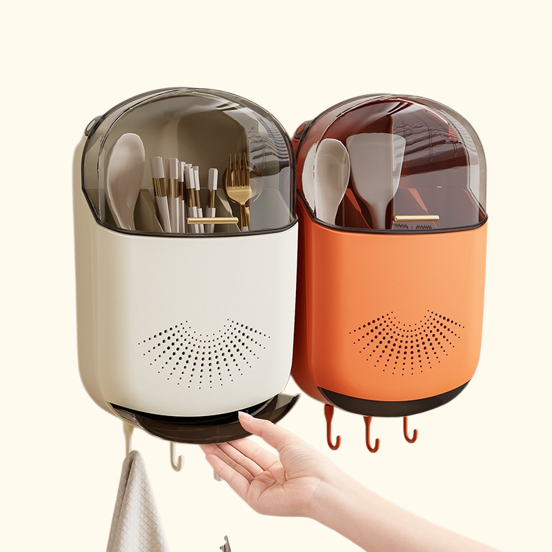 家庭用抗菌・穴あけ不要の箸立て