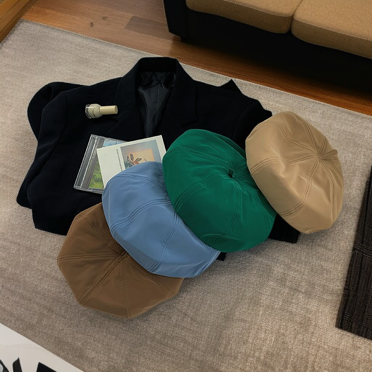 和風マットレザーの秋冬用ペインターハット（女性用）