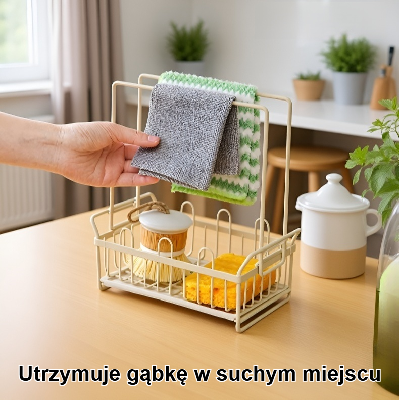 Uchwyt na gąbkę montowany na zlewie