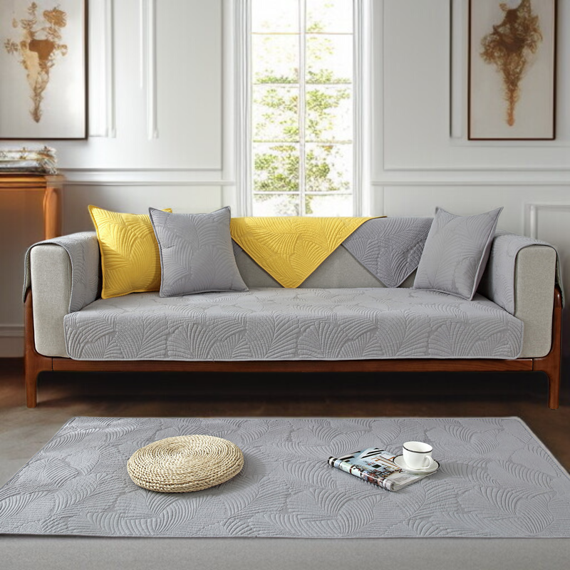 소파 쿠션 패브릭 미끄럼 방지 방석 원목 소파 커버 타월 누빔 소파 쿠션 패브릭 방석