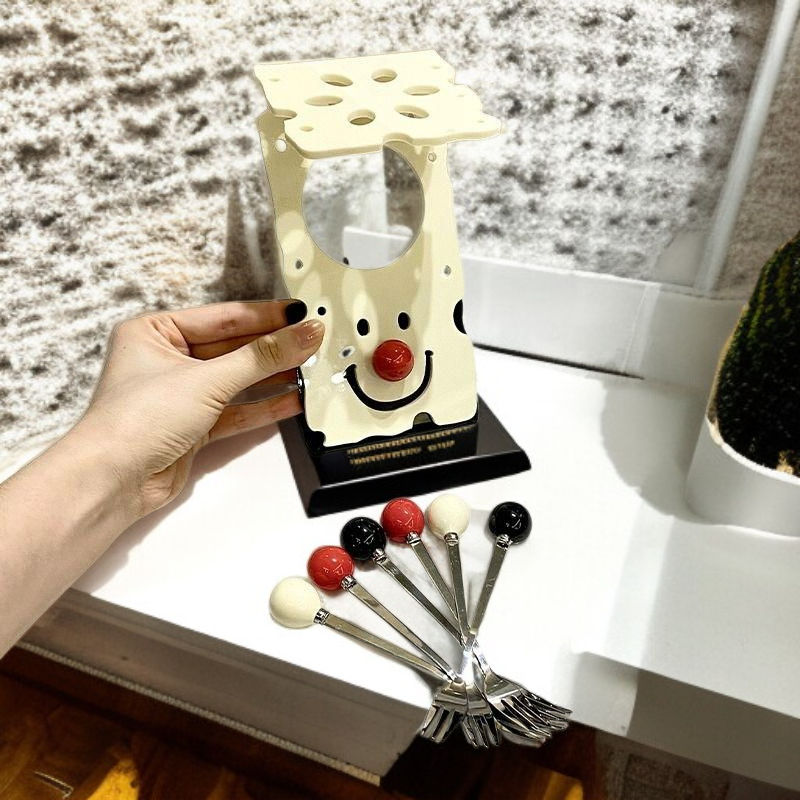 Mini Dessert Fruit Fork Set with Storage Rack