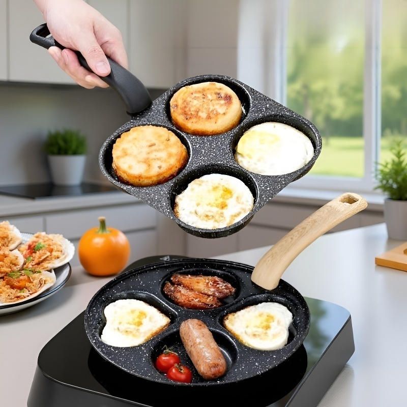 새로운 하트 모양 4구 계란 프라이팬