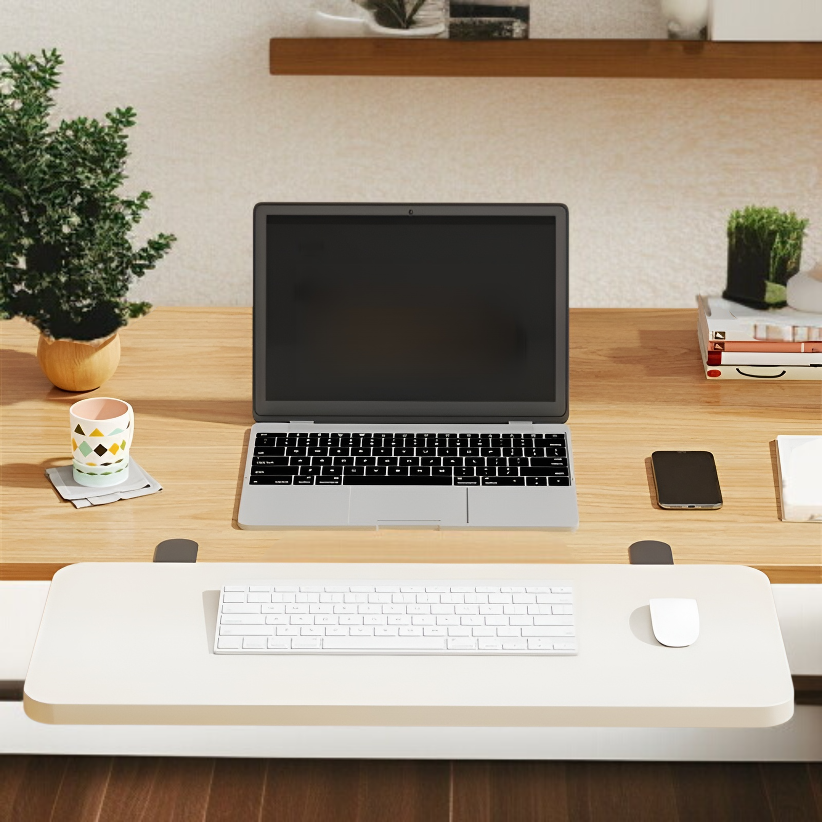 デスクトップ拡張ボード、パンチフリー拡張拡張アーティファクト、コンピュータテーブルハンドサポート、折りたたみ式、延長、幅広ボード