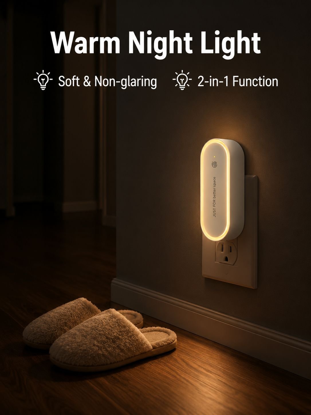 Ultrasonic mosquito and rodent repellent with LED light, 360° mosquito killer, energy-saving, compac