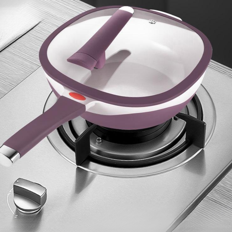 Sartén cuadrada antiadherente de titanio y cerámica