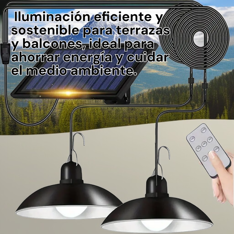  Foco solar IP65 para terraza y balcón, encendido/apagado automático